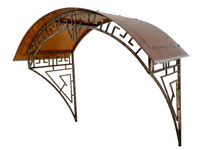 Козырек арочного типа на заказ